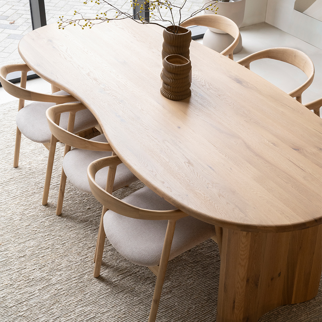 Eetkamertafel Josh - Naturel - Eiken hout - Eleonora