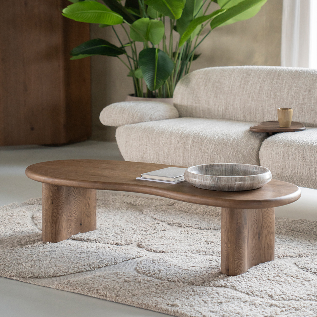 Salontafel Josh - Bruin - Eiken hout - Eleonora