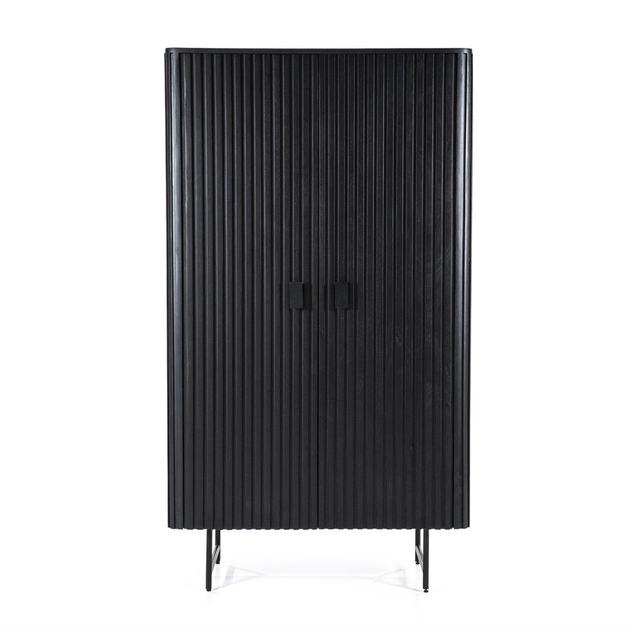 Bergkast Remi - Zwart - Mango hout & metaal - Eleonora