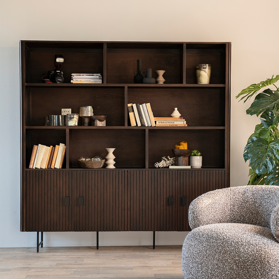 Bergkast Remi - Bruin - Mango hout - Eleonora