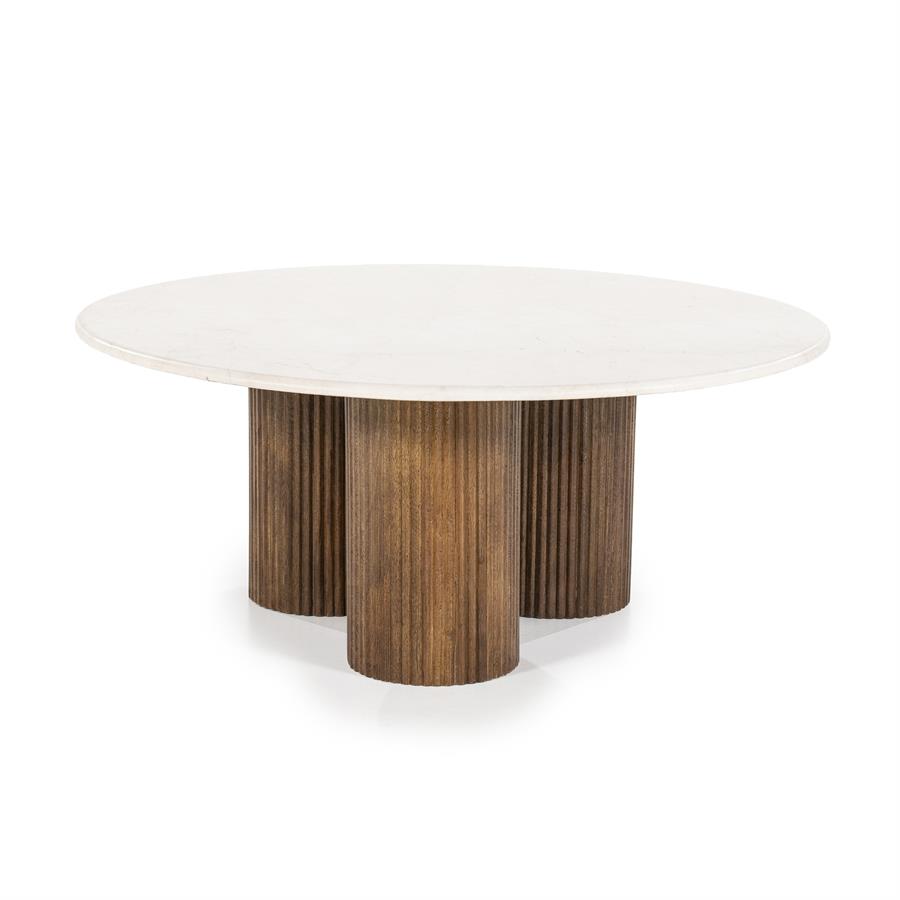 Salontafel Xavi - Bruin - Marmer & Mango hout - Eleonora