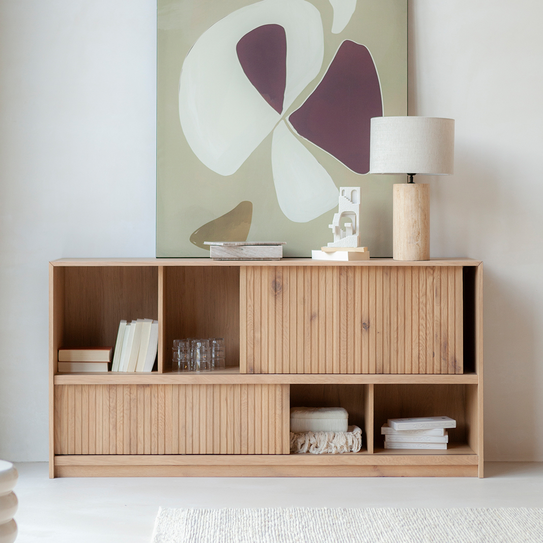 Dressoir Milo - Naturel - Eikenhout & eiken fineer - Eleonora