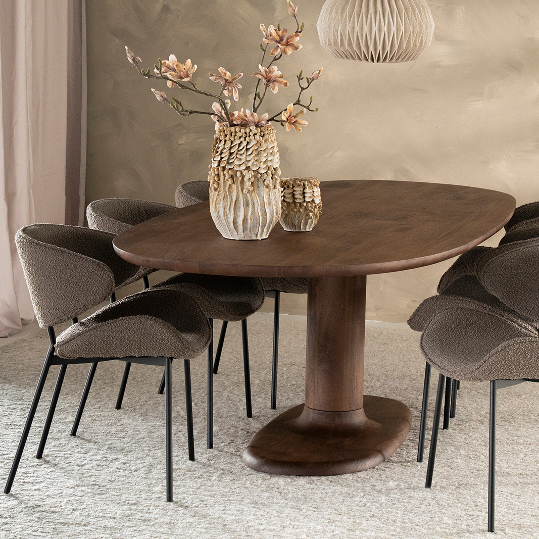 Eetkamertafel Coco - Lichtbruin - Mango hout - Eleonora