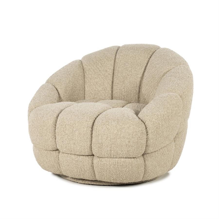 Fauteuil Tina - Beige - Stof - Eleonora