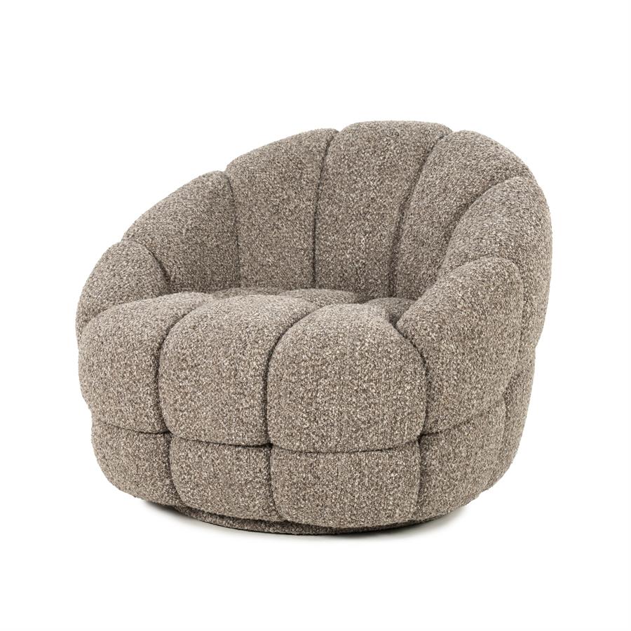 Fauteuil Tina - Taupe - Stof - Eleonora