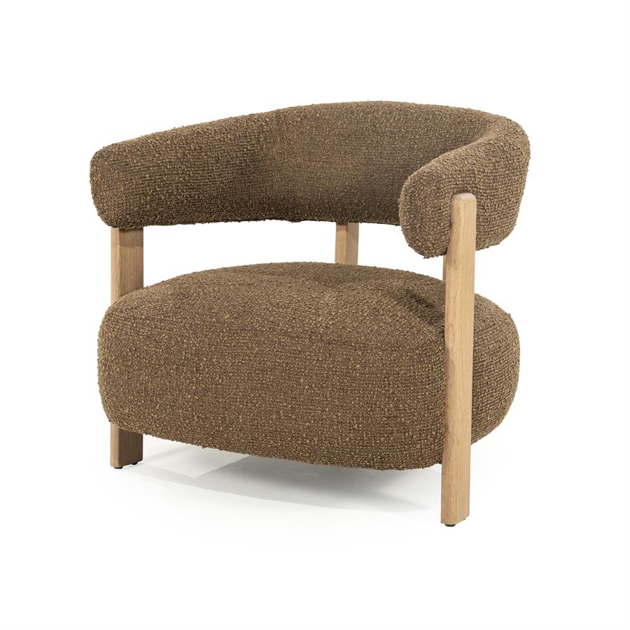Fauteuil Lola - Bruin - Boucle - Eleonora