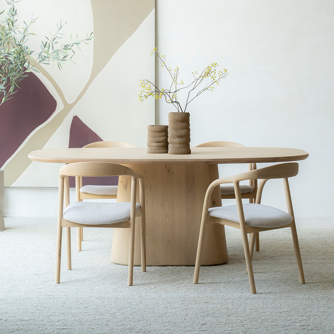 Eetkamertafel Nola - Naturel - Eiken fineer - Eleonora