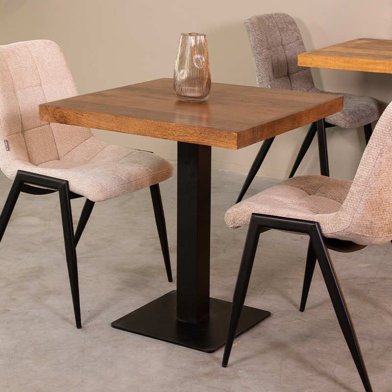 Eetkamertafel Restauranttafel - Nature - Mangohout - Industrieel - LABEL51
