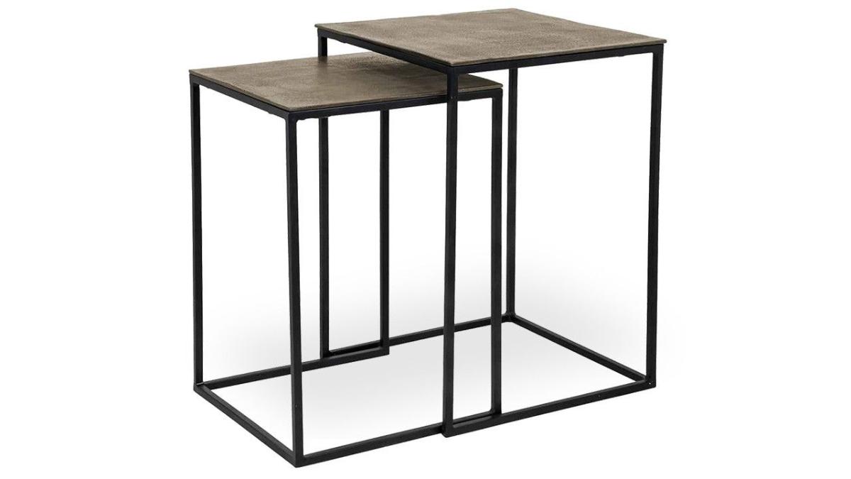 Bijzettafel Finn Geel - Aluminium - Richmond Interiors
