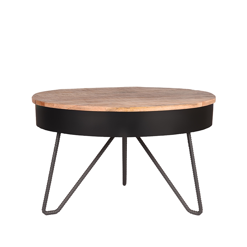 Salontafel Saria Zwart - Mangohout - LABEL51