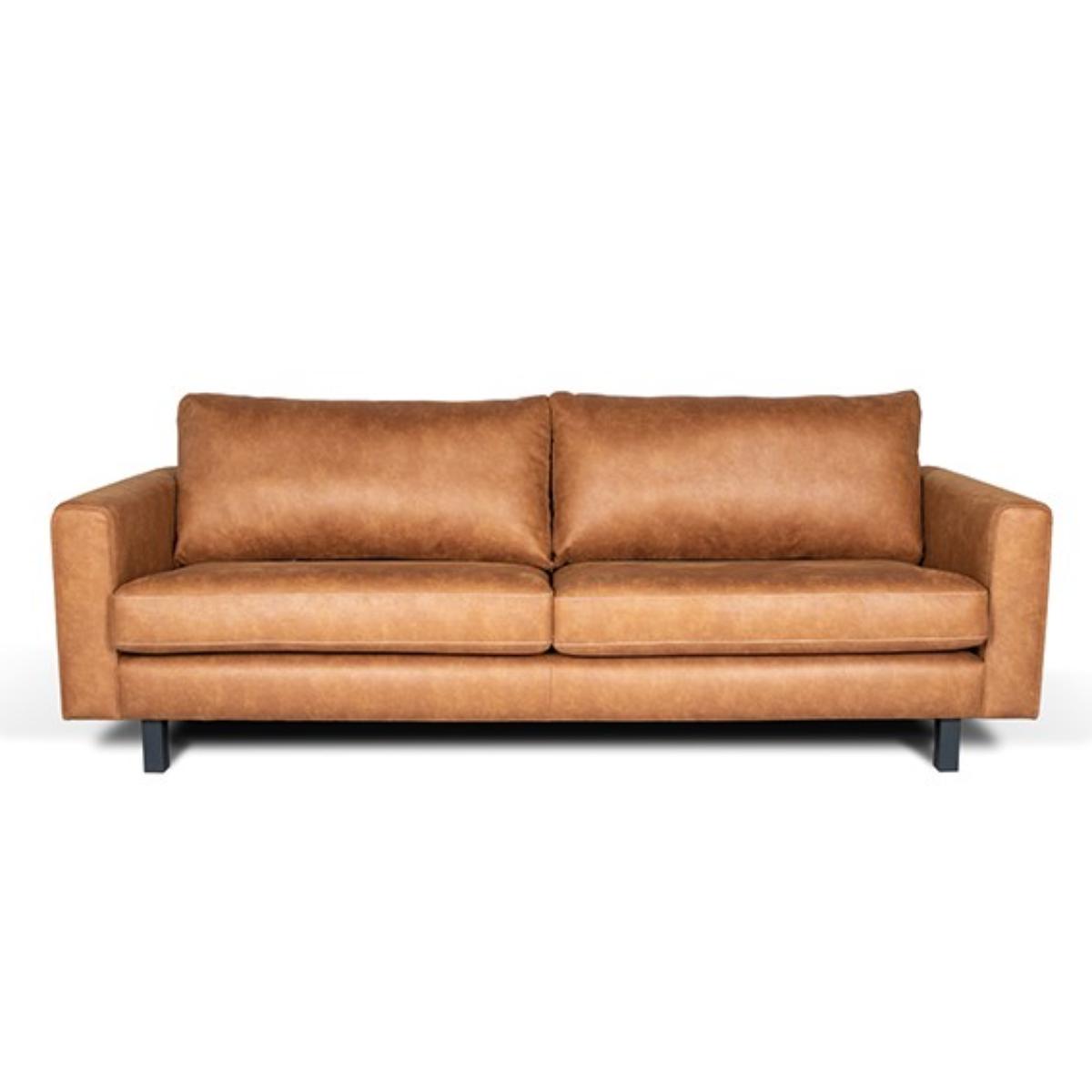 Bank Scott Bruin Cognac - Microleder - 2-zitsbank - DOK 2 Essentials