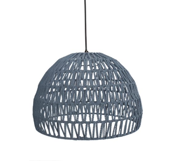 Hanglamp Rope Grijs - Katoen - LABEL51