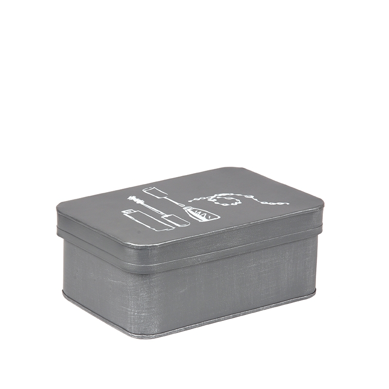 Opbergblik Make-Up opbergkist Grijs - Metaal - LABEL51
