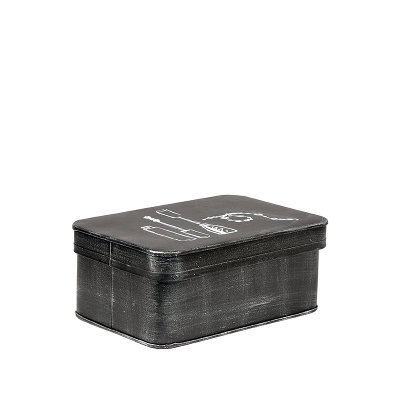 Opbergblik Make-Up opbergkist Zwart - Metaal - LABEL51