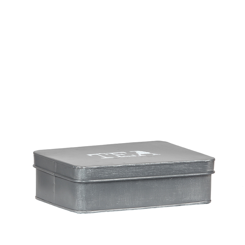 Accessoire Theedoos Grijs - Metaal - LABEL51