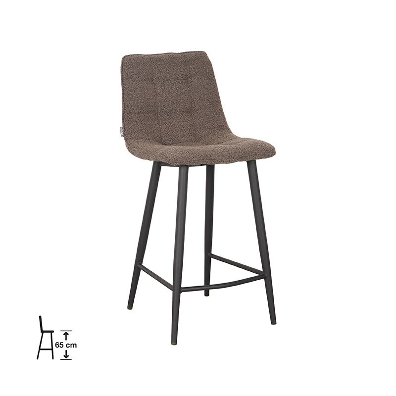 Barkruk Jelt Bruin - Boucle - LABEL51