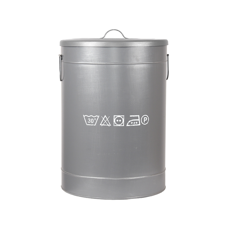 Opbergblik Wasmand Grijs - Metaal - LABEL51