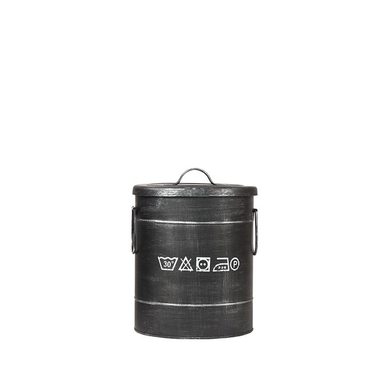 Opbergblik Wasmand Zwart - Metaal - LABEL51